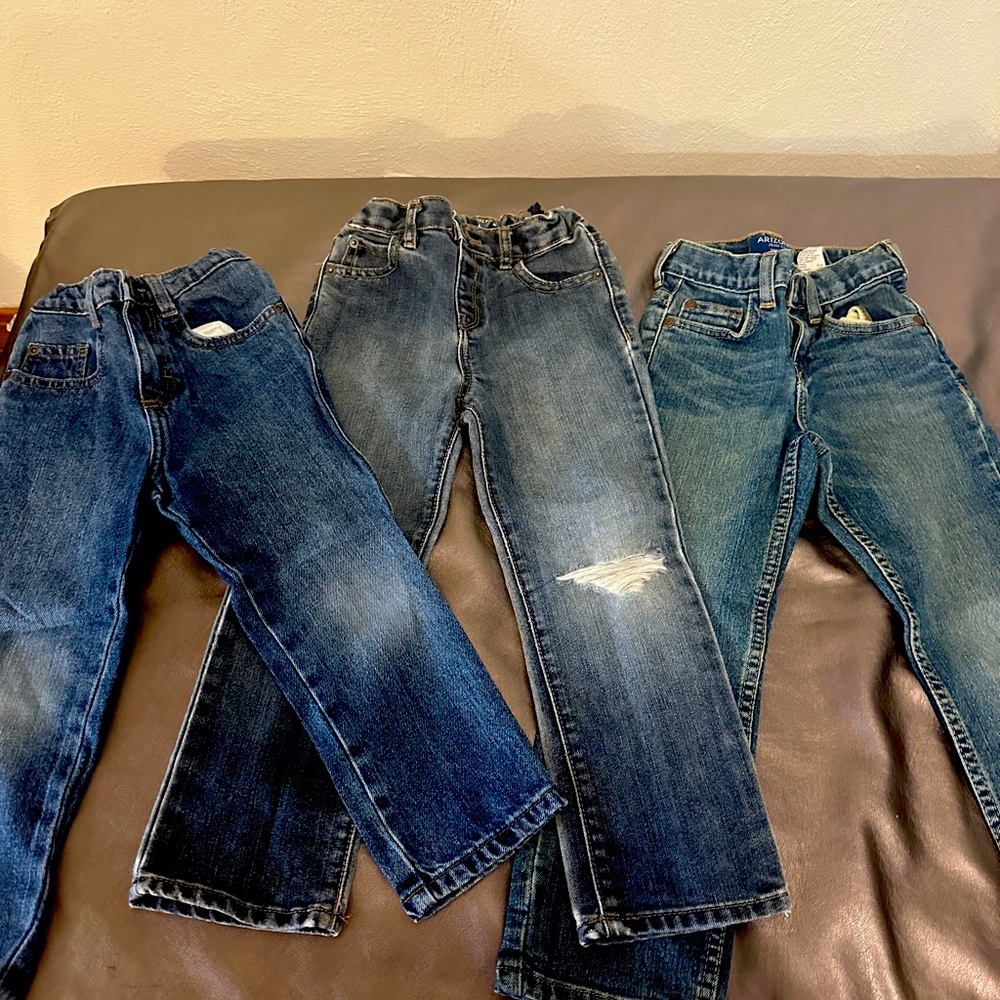 3 pairs of boys jeans size 4